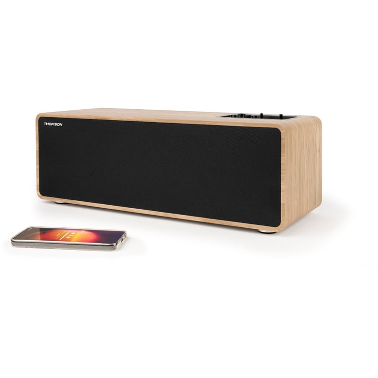 Enceinte bluetooth - THOMSON - Bois et noir - Excellent état Parfait état reconditionné disponible sur Pixmania