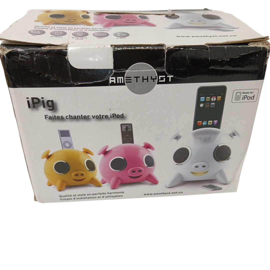 Acheter Enceinte iPod originale – Cochon rose – AMETHYST – Vintage Bon état - 20,00 € Enceinte iPod originale – Cochon rose – AMETHYST – Vintage Bon état reconditionné disponible sur Label Emmaüs
