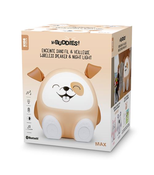 Enceinte sans fil lumineuse et veilleuse BigBen Max Hi Buddies Marron et Blanc État correct Bigben Interactive reconditionné disponible sur Fnac