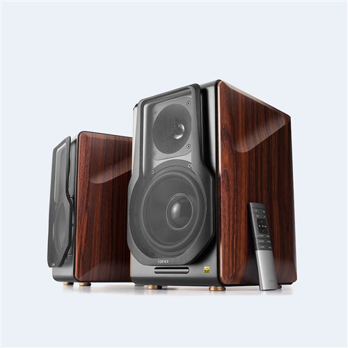 Enceintes connectées Hi-Fi Edifier S3000 PRO Bois Foncé vendues par paire État correct Edifier reconditionné disponible sur Fnac