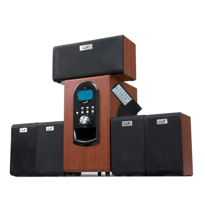 Enceintes Genius 5.1 SW-HF5.1 6000 - Puissance 200W - Basses puissantes - Télécommande Reconditionné - 99,00 € Enceintes Genius 5.1 SW-HF5.1 6000 - Puissance 200W - Basses puissantes - Télécommande Reconditionné N/A reconditionné disponible sur Cdiscount Seconde Vie