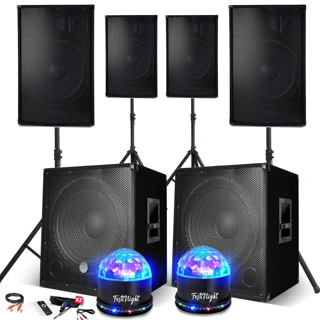 Enceintes sono Bm Sonic Système Sonorisation Complet 4400W, 4 Enceintes 2 MEGA SUB 38cm USB/BLUETOOTH CABLE PC, 2 ECLAIRAGES LED, Prestations SONO DJ Reconditionné - 884,99 € Enceintes sono Bm Sonic Système Sonorisation Complet 4400W, 4 Enceintes 2 MEGA SUB 38cm USB/BLUETOOTH CABLE PC, 2 ECLAIRAGES LED, Prestations SONO DJ Reconditionné N/A reconditionné disponible sur Backmarket