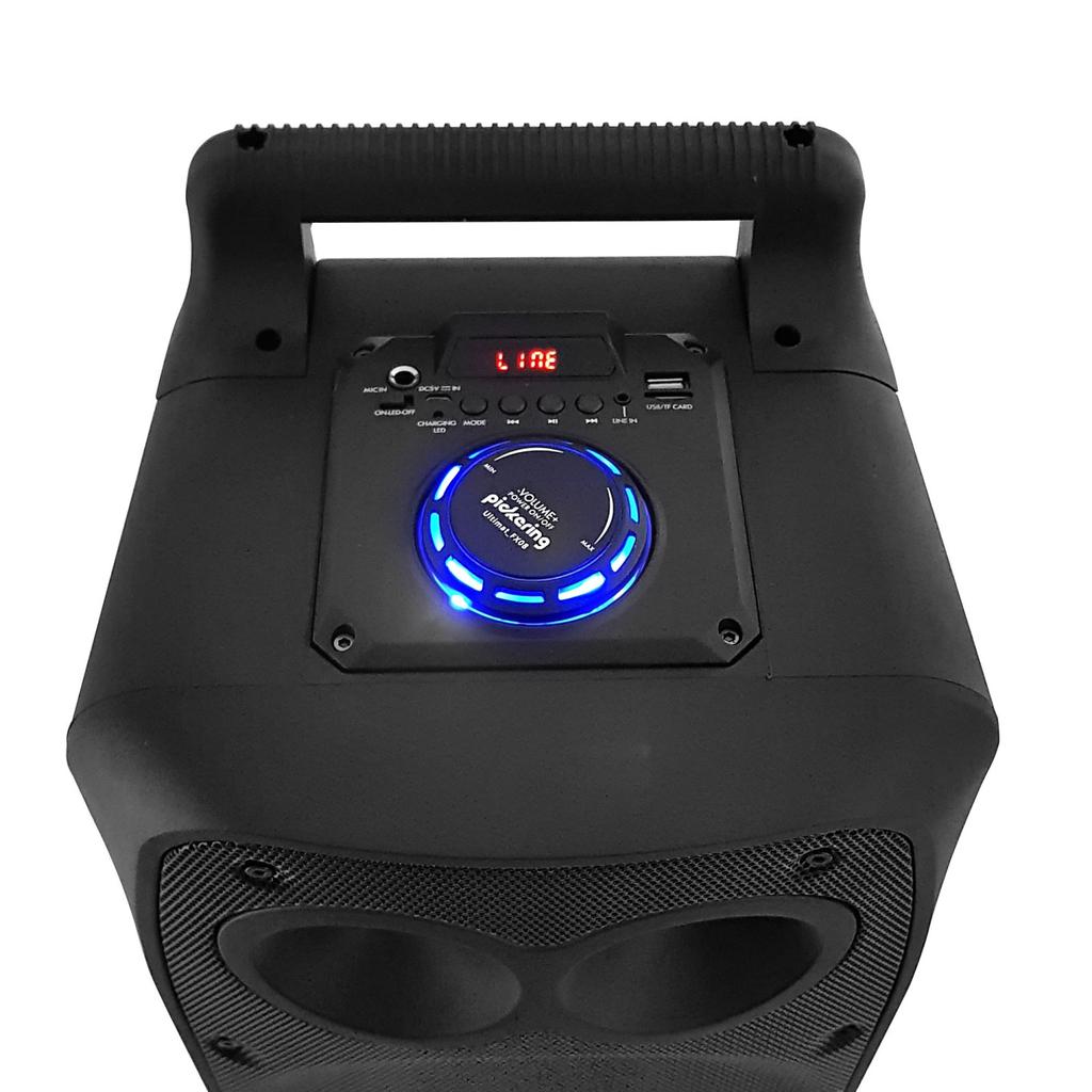 Enceintes sono Enceinte Mobile High Power autonome à LED RVB 400W 8"" - USB/SD/BT/FM + Micro VHF - Pickering FX08 + Jeu UFO Ovni Reconditionné N/A reconditionné photo 2 | Dero