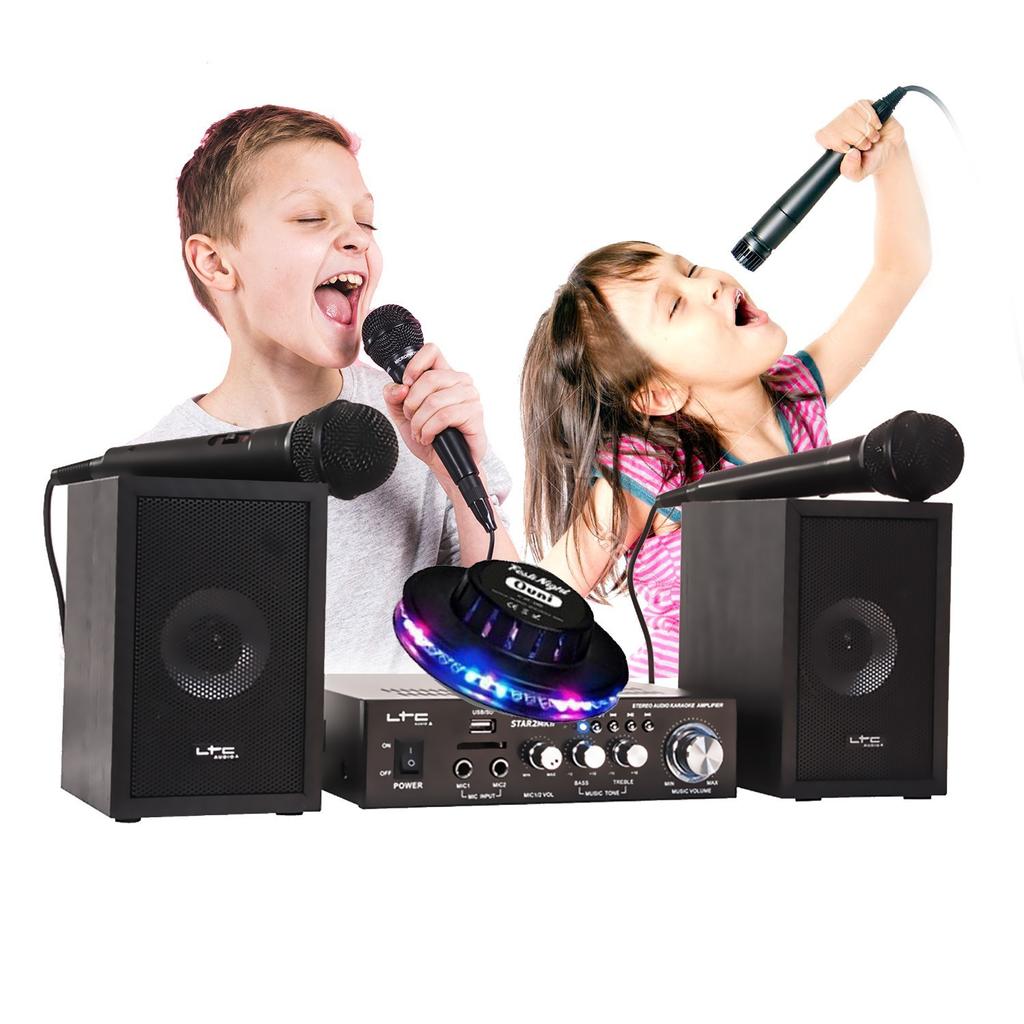 Enceintes sono Ltc Pack Karaoké Enfant Ibiza sound 2x50W STAR2MKII, Port USB/SD avec contrôles, Jeu de lumière BALL6 multi LED RVB Reconditionné - 119,99 € Enceintes sono Ltc Pack Karaoké Enfant Ibiza sound 2x50W STAR2MKII, Port USB/SD avec contrôles, Jeu de lumière BALL6 multi LED RVB Reconditionné N/A reconditionné disponible sur Backmarket | Dero