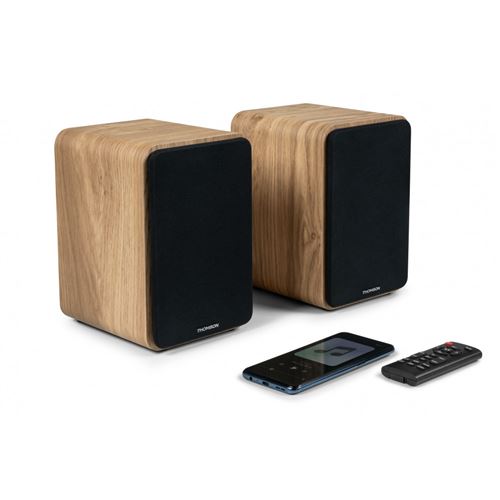 Enceintes Thomson WS602DUO Cosy Stéréo Puissance Musicale Sonore 100 Watts avec Télécommande Bois État correct N/A reconditionné disponible sur Fnac
