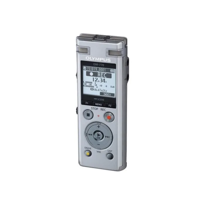 Enregistreur vocal Olympus DM-770 - 8 Go - Gris - Microphone stéréo intégré - Casque 35 mm Reconditionné - 199,99 € Enregistreur vocal Olympus DM-770 - 8 Go - Gris - Microphone stéréo intégré - Casque 35 mm Reconditionné Olympus reconditionné disponible sur Cdiscount Seconde Vie