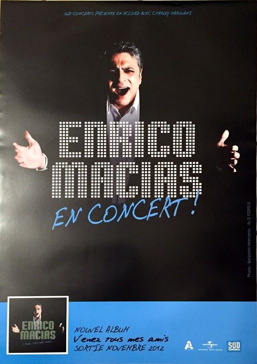 Enrico MACIAS - 40x60 cm - AFFICHE / POSTER État correct reconditionné disponible sur Fnac