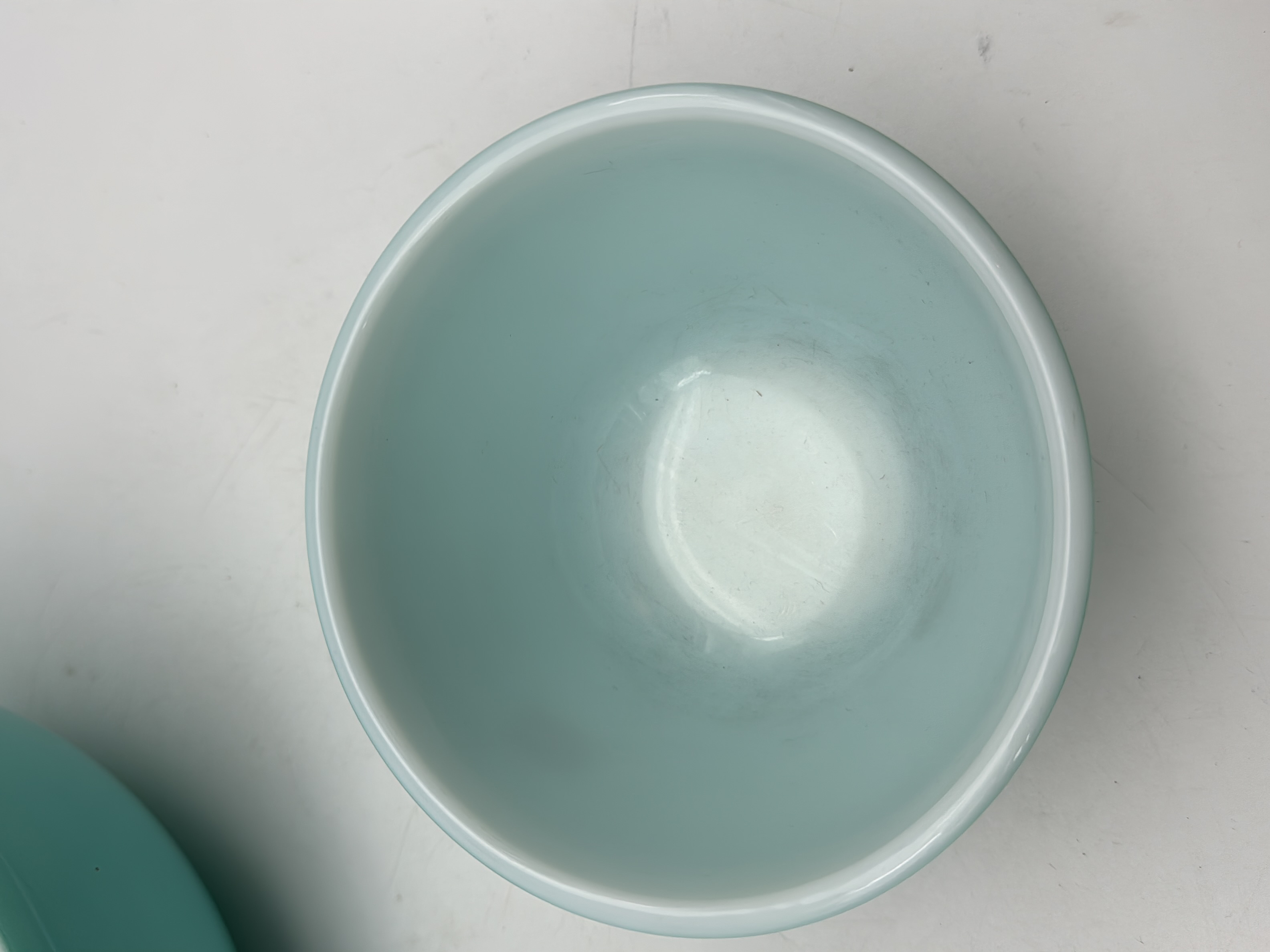 Voir photo 3 de Ensemble 4 Bols Pyrex Vintage Turquoise Ensemble 4 Bols Pyrex Vintage Turquoise Bon état reconditionné photo 3