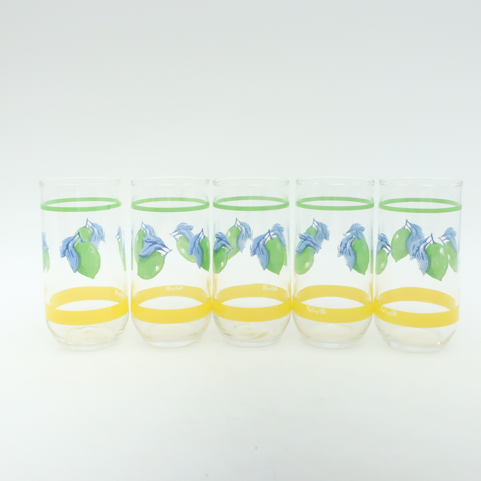 Voir photo 7 de Ensemble 6 Pieces en verre à motif " Citron Vert " Ensemble 6 Pieces en verre à motif " Citron Vert " Bon état reconditionné photo 7