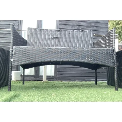 ensemble chaise double avec pdeux petite table terrasse noir Bon état reconditionné disponible sur Rakuten