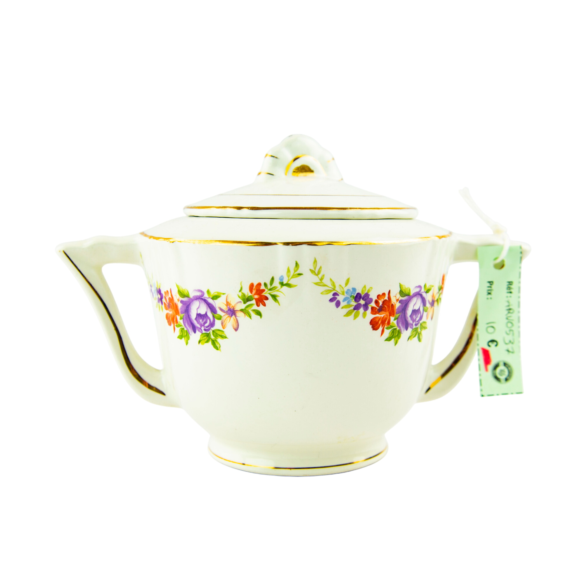 Acheter Ensemble d'un sucrier et d'une théière assortis Moulin des Loups avec leur couvercle Bon état - 10,00 € Ensemble d'un sucrier et d'une théière assortis Moulin des Loups avec leur couvercle Bon état reconditionné disponible sur Label Emmaüs