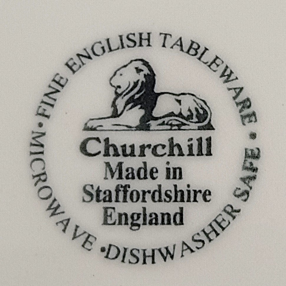 Voir photo 6 de Ensemble de 3 plats anciens Churchill – Fine English Tableware – Décor fruits, Staffordshire Ensemble de 3 plats anciens Churchill – Fine English Tableware – Décor fruits, Staffordshire reconditionné photo 6