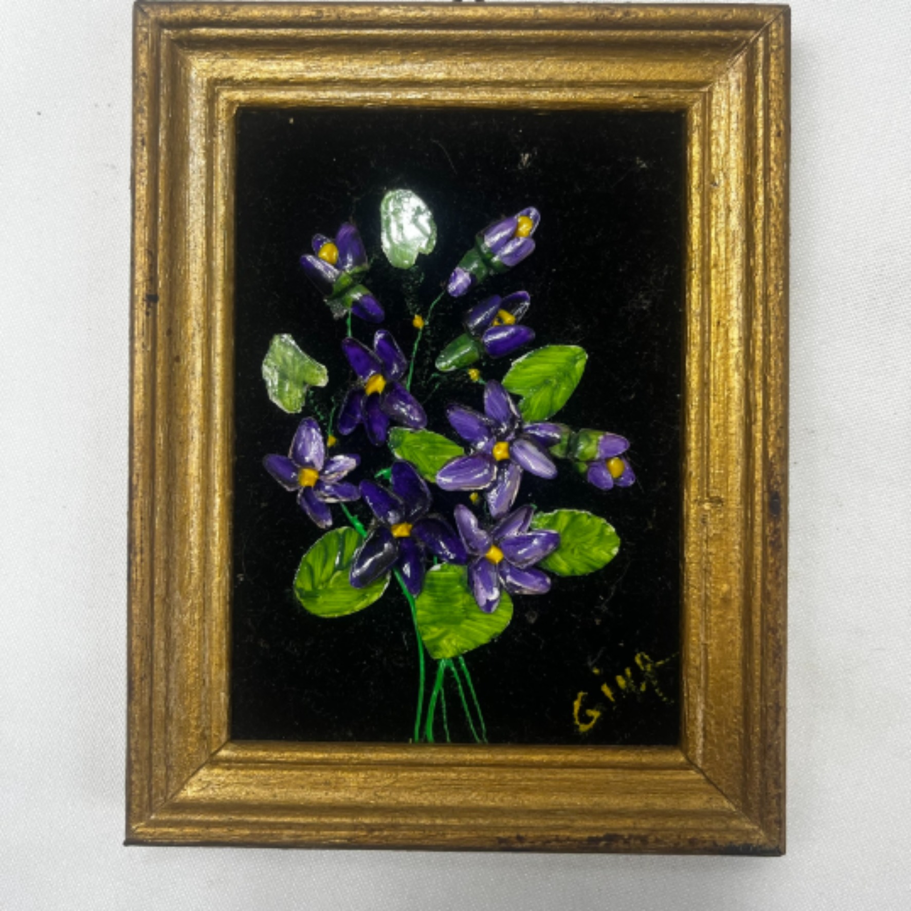 Voir photo 6 de Ensemble de décoration murale peinte à la main une assiette de 22 cm de diamètre et 2 cadres (16*12 et 16*13) Ensemble de décoration murale peinte à la main une assiette de 22 cm de diamètre et 2 cadres (16*12 et 16*13) Très bon état reconditionné photo 6