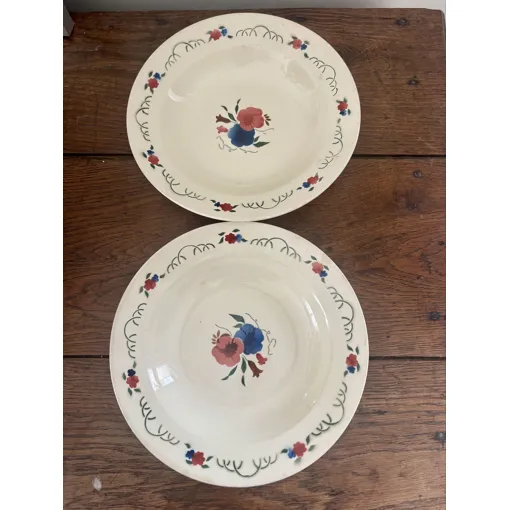 Ensemble De Deux Assiettes Creuses Anciennes Villefranche Hbcm Montereau Bon état reconditionné disponible sur Rakuten
