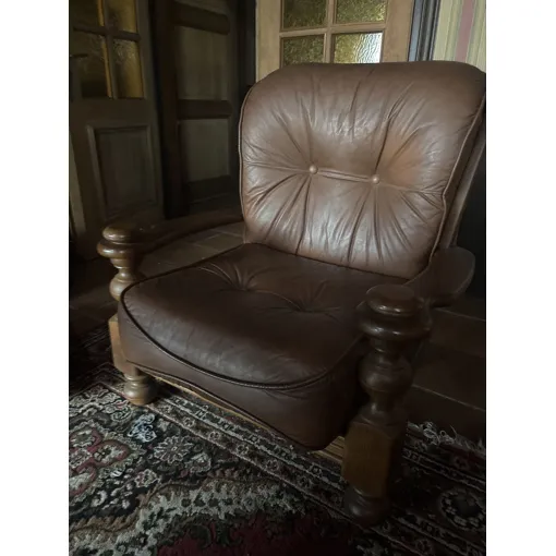Ensemble de salon en cuir occasion reconditionné disponible sur Rakuten