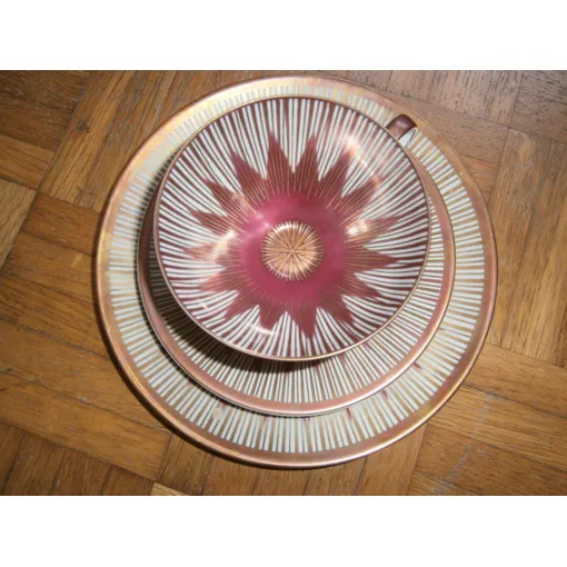 Ensemble De Thé Vintage Winterling Bavaria Tasse Sous Tasse Petite Assiette Rose Blanc Doré Bon état reconditionné disponible sur Rakuten