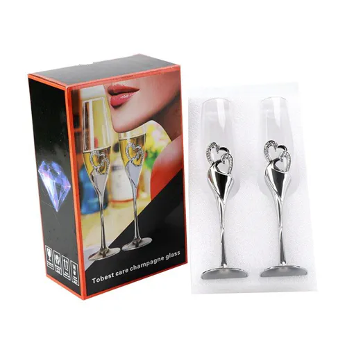 Ensemble De Verres À Champagne De Mariage 2 Pièces, Verres À Flûte À Griller Avec Strass En Cristal, Décoration De Coeurs, Tasse De Boisson Pour occasion reconditionné disponible sur Rakuten