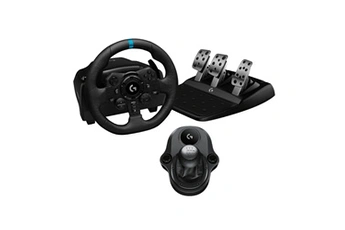 Ensemble G923 SE Racing volant et pédalier de course G923 pour PS5 PS4 et PC + levier de vitesse Driving Force Noir Bon état Logitech reconditionné disponible sur Darty