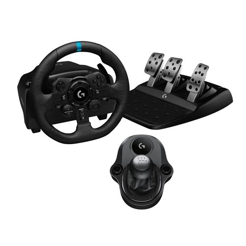 Ensemble Logitech G923 SE Racing volant et pédalier de course G923 pour PS5 PS4 et PC + levier de vitesse Driving Force Noir État correct Logitech reconditionné disponible sur Fnac