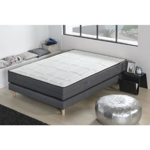 Ensemble matelas + sommier 140x190 cm Bon état reconditionné disponible sur Rakuten