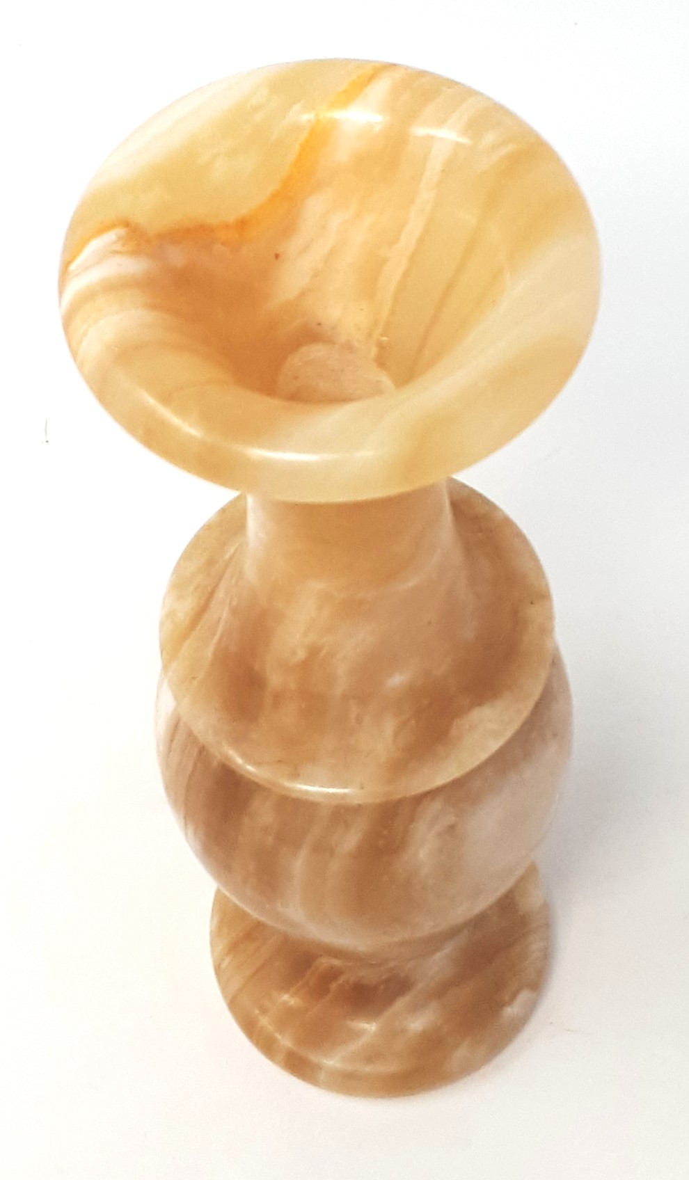 Voir photo 2 de Ensemble Vase et bougeoir marbre onyx Ensemble Vase et bougeoir marbre onyx État correct reconditionné photo 2