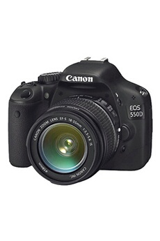 EOS 550D + Obj. Canon EF-S IS 18 - 55 mm f/3.5 - 5.6 Bon état Canon reconditionné disponible sur Darty