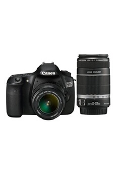 EOS 60D - Appareil photo numérique - Reflex - 18.0 MP - APS-C - 1080p / 30 pi/s - 3x zoom optique objectifs EF-S 18-55 mm IS II et 55-250 mm IS II Bon état - 799,00 € EOS 60D - Appareil photo numérique - Reflex - 18.0 MP - APS-C - 1080p / 30 pi/s - 3x zoom optique objectifs EF-S 18-55 mm IS II et 55-250 mm IS II Bon état Canon reconditionné disponible sur Darty