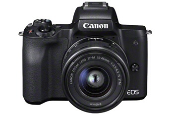 EOS M50 NOIR + EF-M 15-45 MM F/3.5-6.3 STM Très bon état Canon reconditionné disponible sur Darty