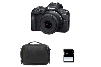 EOS R100 + RF-S 18-45mm f/4.5-6.3 IS STM + Sac + Carte SD 8 Go Bon état Canon reconditionné disponible sur Darty