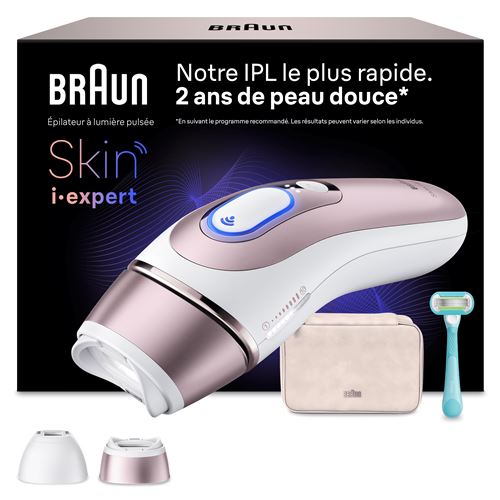 Épilateur à lumière pulsée Braun Skin I-Expert 7 PL7211 Rose État correct Braun reconditionné disponible sur Fnac