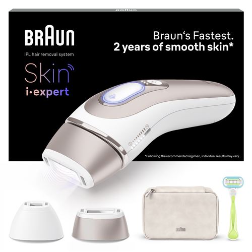 Epilateur à Lumière Pulsée Braun SKIN I-EXPERT PL7147 Blanc et Bronze État correct Braun reconditionné disponible sur Fnac