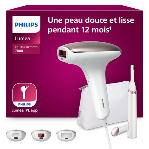 Epilateur à lumière pulsée Philips Lumea série 7000 BRI923/00 Blanc État correct Philips reconditionné disponible sur Fnac