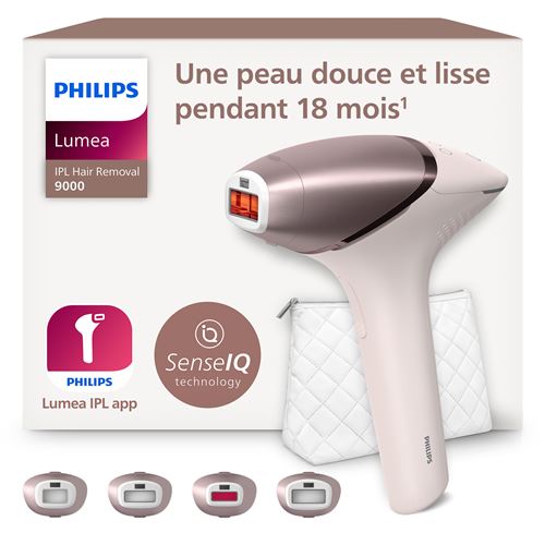 Épilateur à lumière pulsée sans fil Philips IPL Lumea Series 9000 BRI958/00 Rose État correct Philips reconditionné disponible sur Fnac | Dero