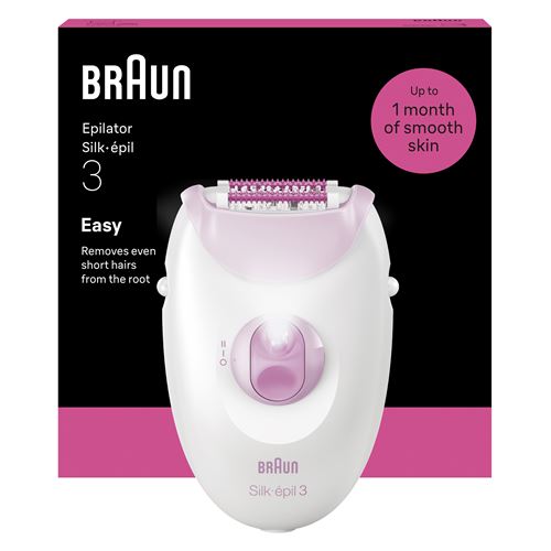 Épilateur électrique Braun Silk Épil 3 SE3-000 Blanc État correct Braun reconditionné disponible sur Fnac