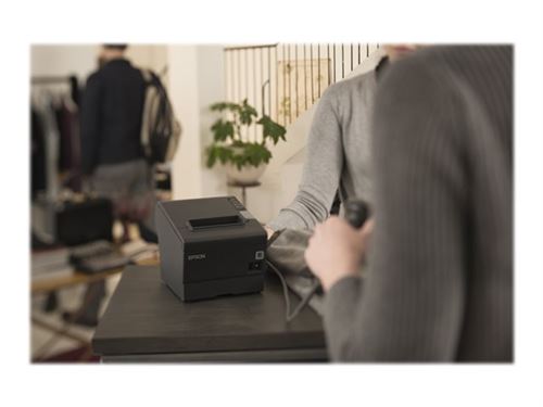 Epson TM T88V - Imprimante de reçus - thermique en ligne - Rouleau (8 cm) - 180 x 180 ppp - jusqu'à 300 mm/sec - USB 2.0, PoweredUSB - noir État correct reconditionné disponible sur Fnac