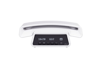 EPURE PREMIUM BLANC avec répondeur et fonction blocage appels publicitaires Très bon état Alcatel reconditionné disponible sur Darty