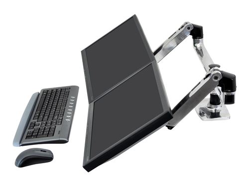 Ergotron LX bi-écrans juxtaposés - Kit de montage (fixation par pince pour bureau, montage par passe-câble, poteau, 2 bras articulés, 2 supports d'extension, support t, base) - Technologie de force constante - pour 2 écrans LCD - aluminium, acier - a État correct - 329,00 € Ergotron LX bi-écrans juxtaposés - Kit de montage (fixation par pince pour bureau, montage par passe-câble, poteau, 2 bras articulés, 2 supports d'extension, support t, base) - Technologie de force constante - pour 2 écrans LCD - aluminium, acier - a État correct Ergotron reconditionné disponible sur Fnac