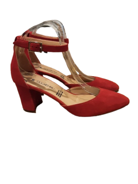 Escarpin rouge cuir velours - DuacEnrico T39 de seconde main - 25,00 € Escarpin rouge cuir velours - DuacEnrico T39 de seconde main reconditionné disponible sur Claquettes Market