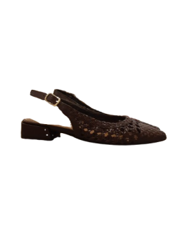 Acheter Escarpin slingback chocolat cuir tressée T36 ERAM de seconde main - 30,00 € Escarpin slingback chocolat cuir tressée T36 ERAM de seconde main reconditionné disponible sur Claquettes Market