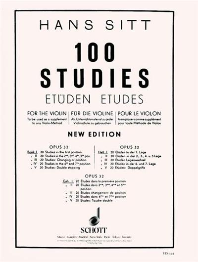 ETUDEN 100 OP.32 VOL.1 État correct Schott reconditionné disponible sur Fnac