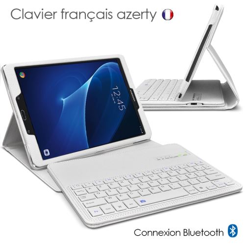 Etui de Protection Blanc Clavier Azerty Français Bluetooth pour Samsung Galaxy Tab A 7" T280 État correct N/A (je n'ai pas trouvé de marque connue reconditionné disponible sur Fnac