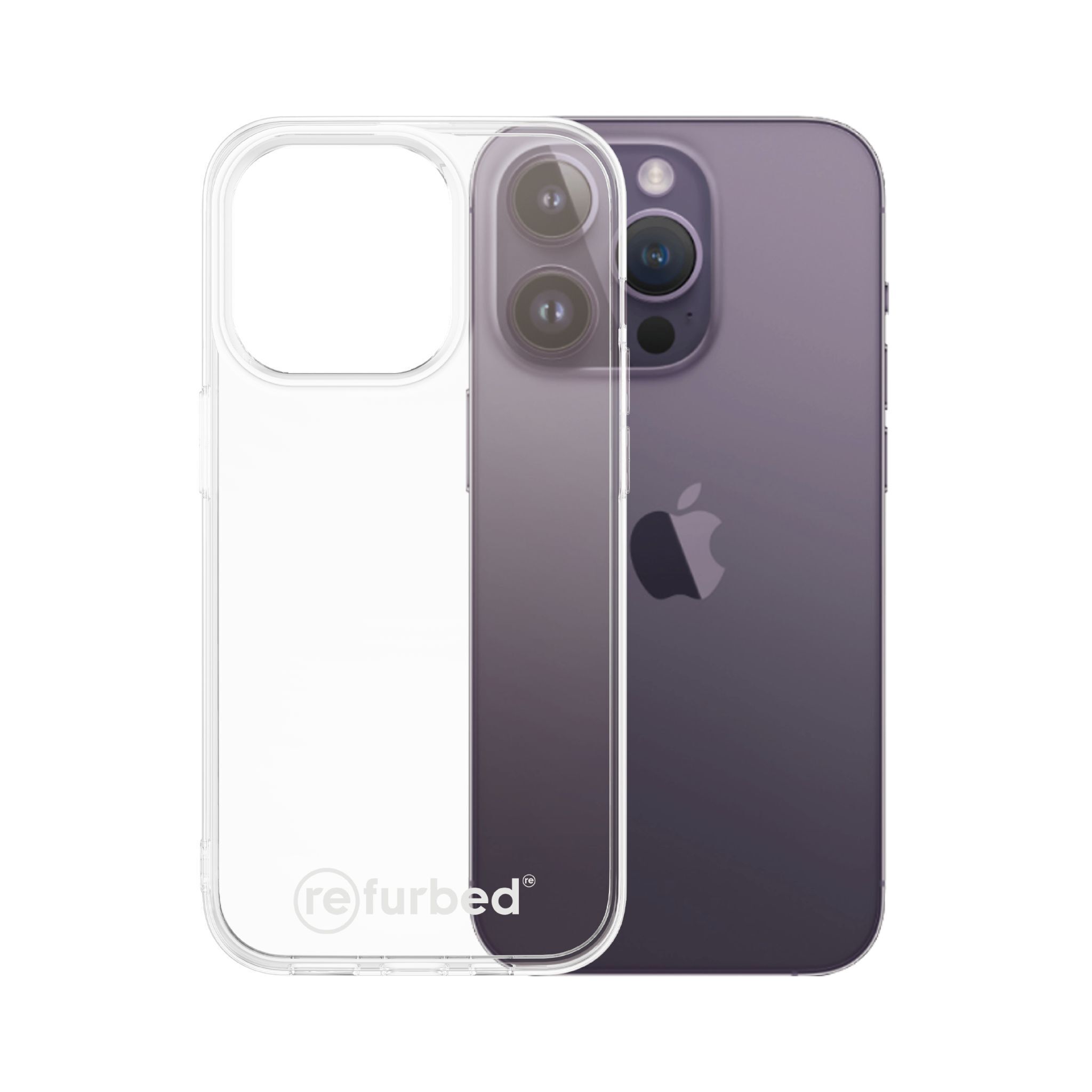 Étui de téléphone durable Refurbed iPhone 14 Pro transparent Parfait état PanzerGlass reconditionné disponible sur Refurbed | Dero