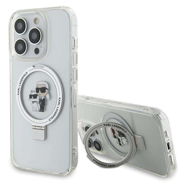 Étui Karl Lagerfeld pour iPhone 15 Pro 6.1 blanc étui rigide Ring Stand Karl&Choupettte MagSafe - Très bon état Très bon état Karl Lagerfeld reconditionné disponible sur Pixmania