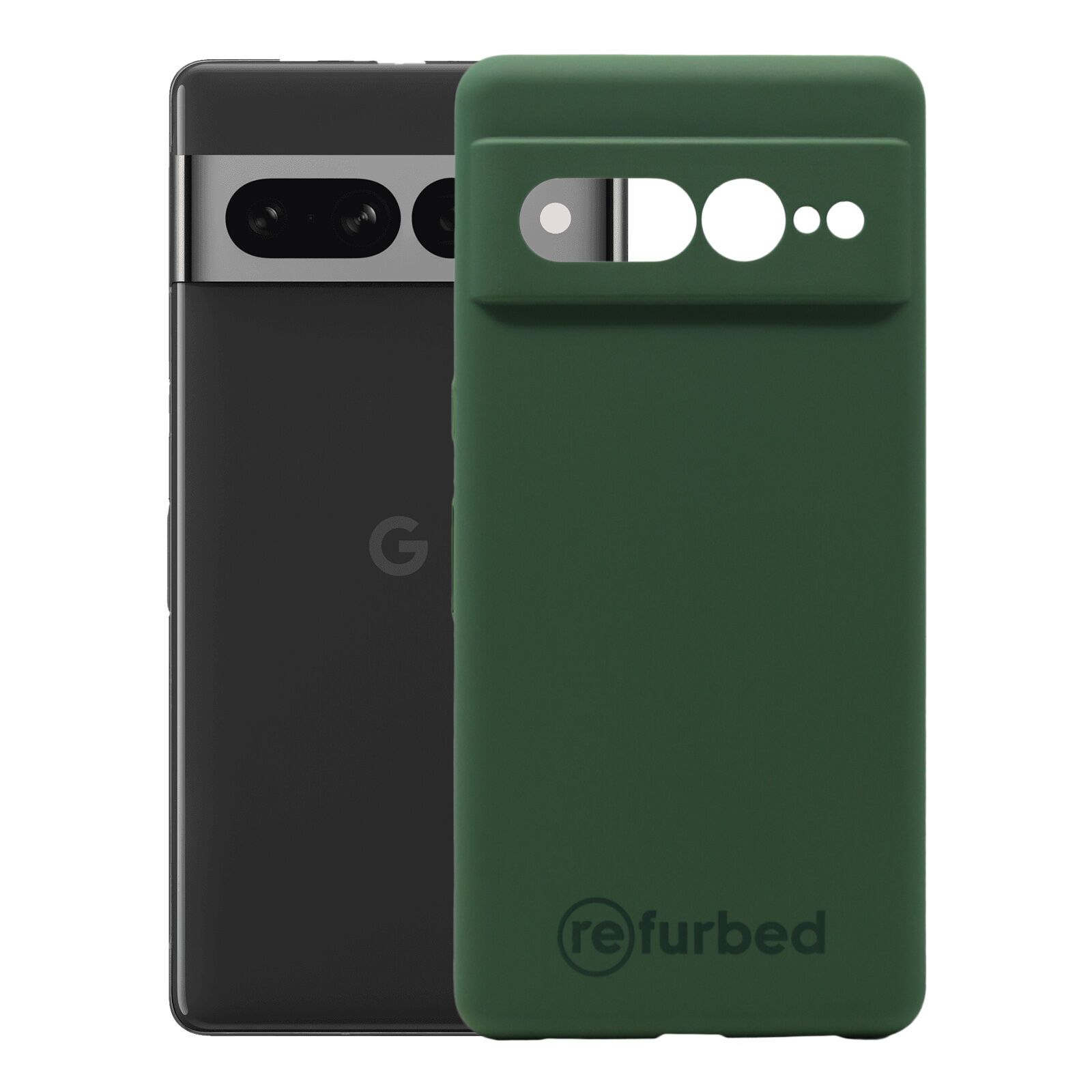 Étui téléphone silicone Google Pixel 7 Pro vert Parfait état reconditionné disponible sur Refurbed | Dero