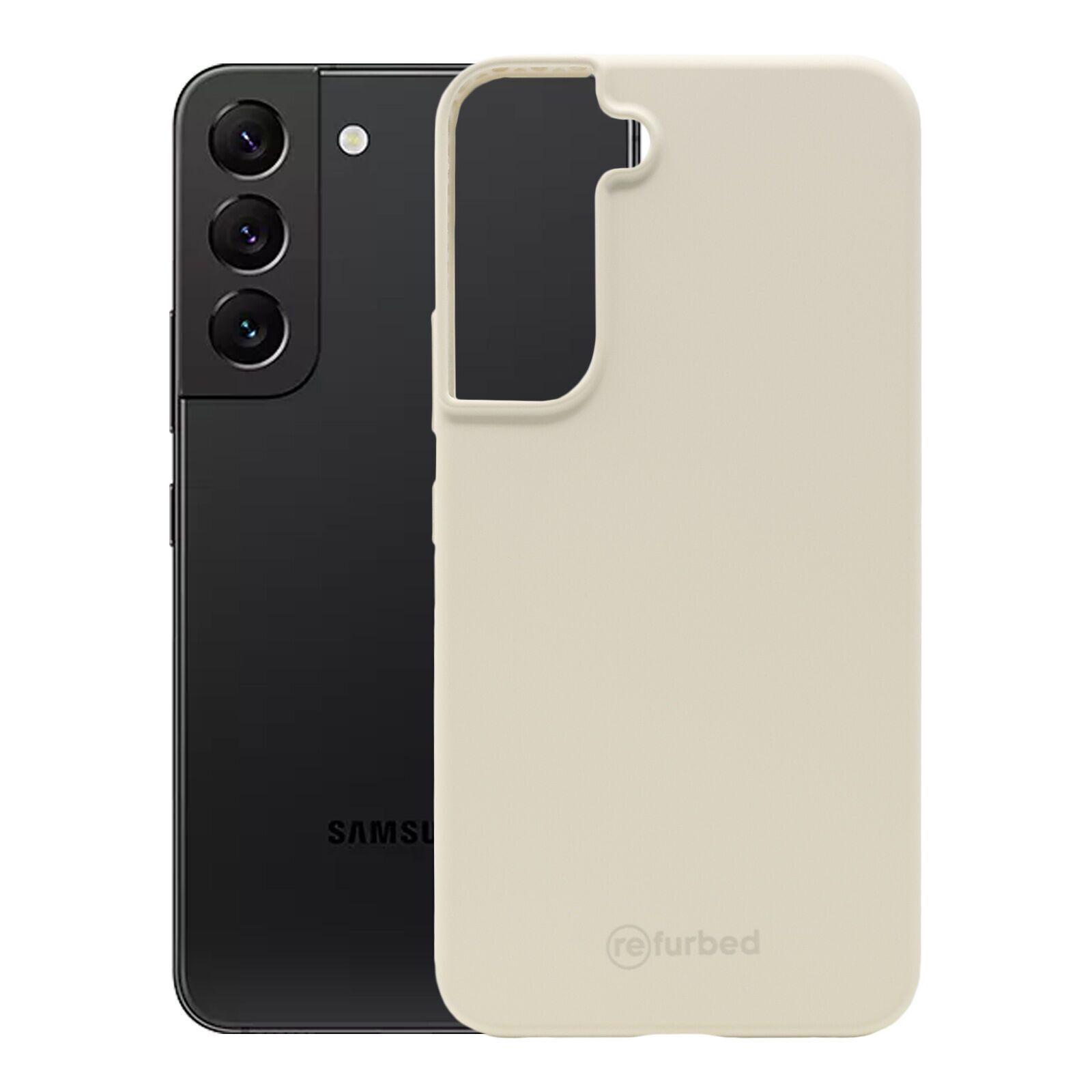 Étui téléphone silicone Samsung Galaxy S22 5G pierre blanche Parfait état reconditionné disponible sur Refurbed | Dero