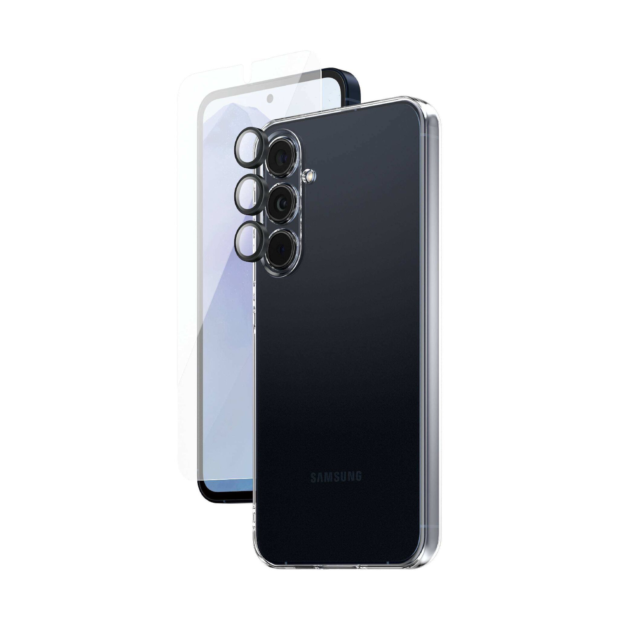 Acheter Étui téléphone transparent & protection d'écran PanzerGlass Samsung Galaxy A55 5G Parfait état - 28,99 € | Dero Étui téléphone transparent & protection d'écran PanzerGlass Samsung Galaxy A55 5G Parfait état PanzerGlass reconditionné disponible sur Refurbed | Dero
