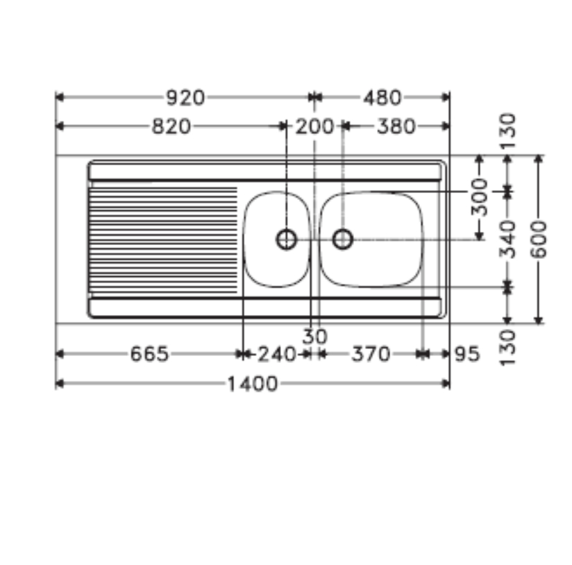 Voir photo 4 de Evier inox 1 bac 1/2 - 1400x600 mm FRANKE Evier inox 1 bac 1/2 - 1400x600 mm FRANKE reconditionné photo 4
