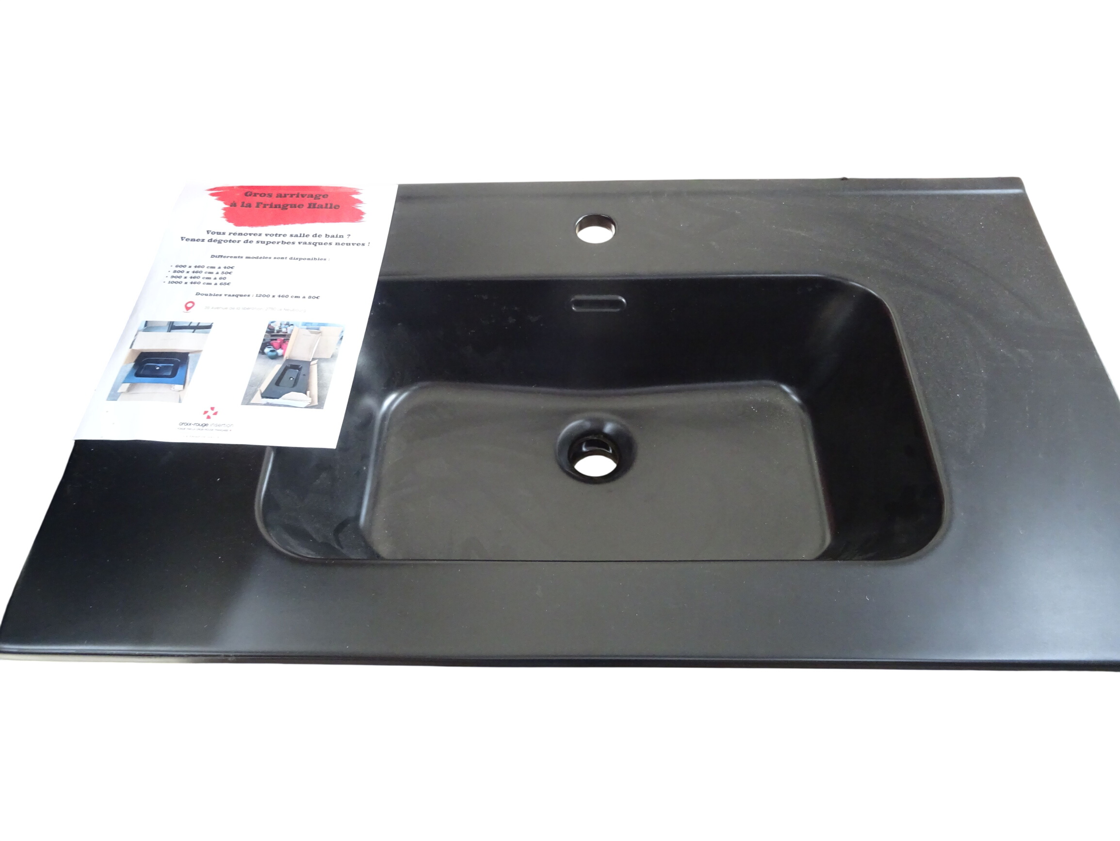 Acheter Évier neuf emballé à l'unité, ou à la palette (prix à l'unité) taille 600x400 cm, noir. Parfait état - 40,00 € Évier neuf emballé à l'unité, ou à la palette (prix à l'unité) taille 600x400 cm, noir. Parfait état reconditionné disponible sur Label Emmaüs