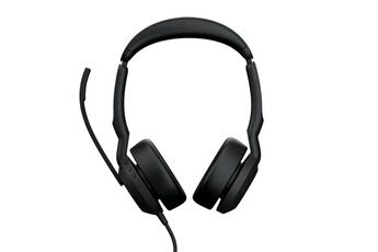 Evolve2 50 UC Stereo - Micro-casque - sur-oreille - Bluetooth - filaire - Suppresseur de bruit actif - USB-A - noir - certifié Zoom, Cisco Webex Très bon état Jabra reconditionné disponible sur Darty