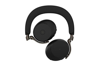 Evolve3 75 MS - Micro-casque - sur-oreille - Bluetooth - sans fil - Suppresseur de bruit actif - USB-C via un adaptateur Bluetooth - noir - Certifié Très bon état Jabra reconditionné disponible sur Darty | Dero